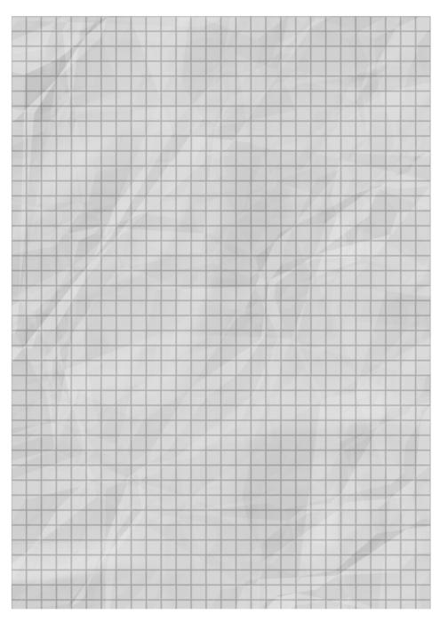 Close-up of the creased, checkered paper