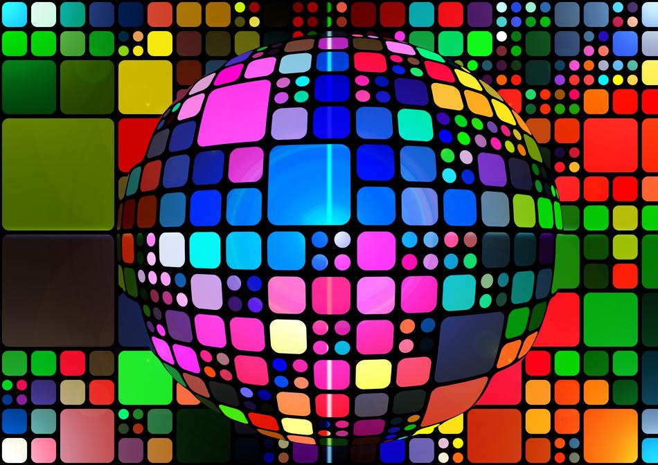 multicolored sphere on a bright background