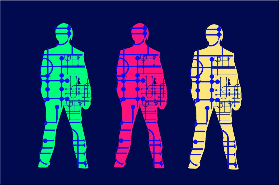 clipart of Digitization Board Conductors men