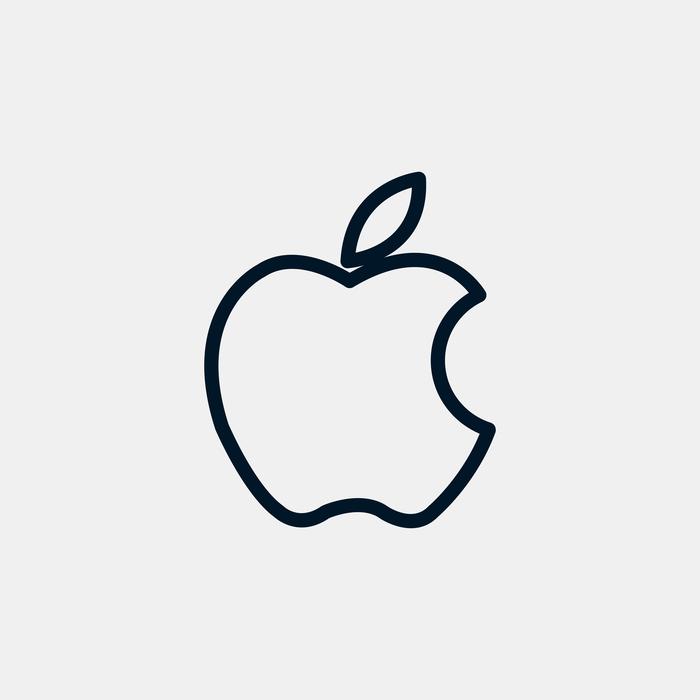 apple symbol on white background