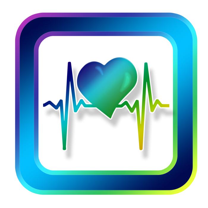 heart rate as a colorful symbol