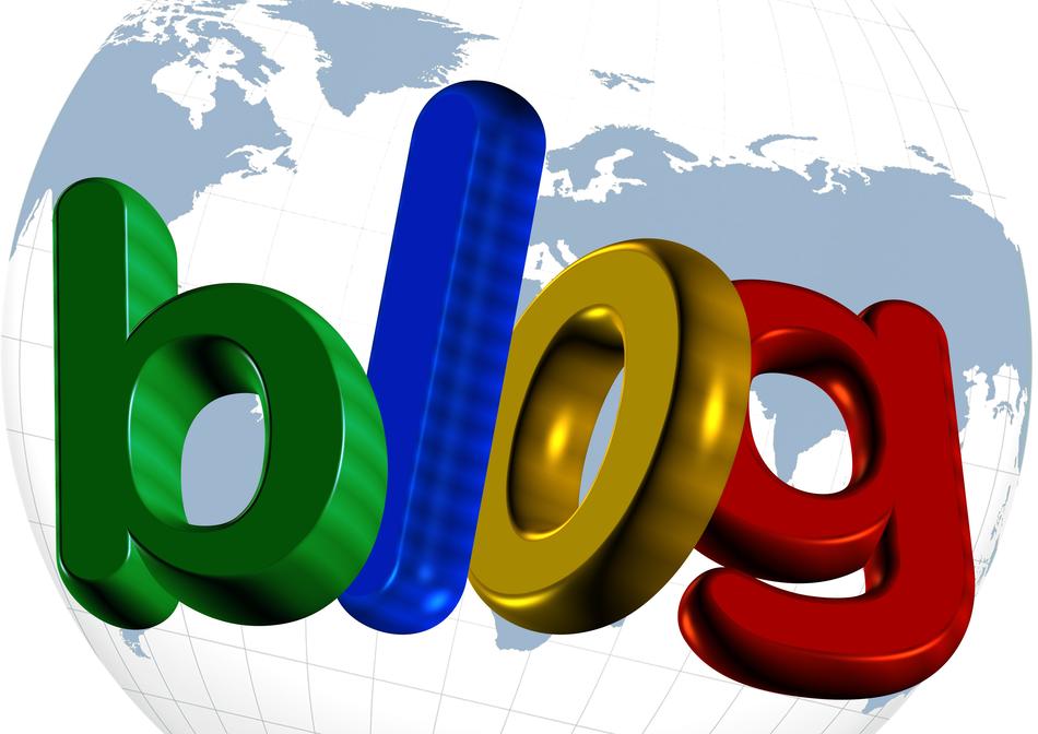 blog as a colorful letters on the planet