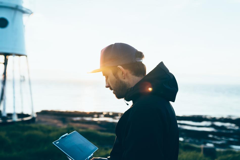 portrait of man near Sea Ocean Water