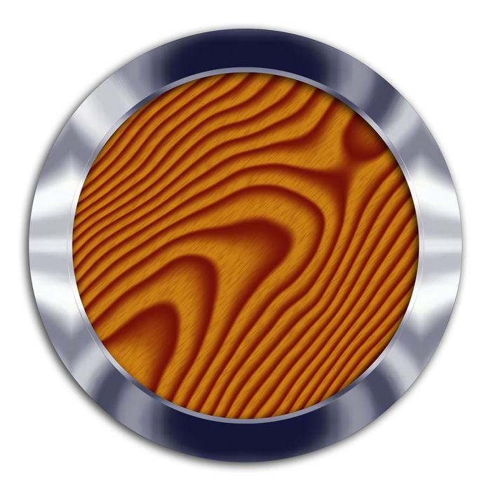 button with wood background