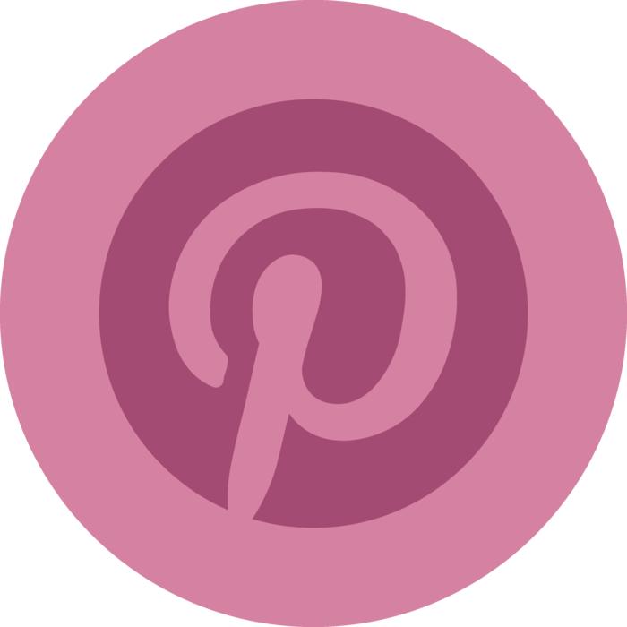 pinterest symbol on white background