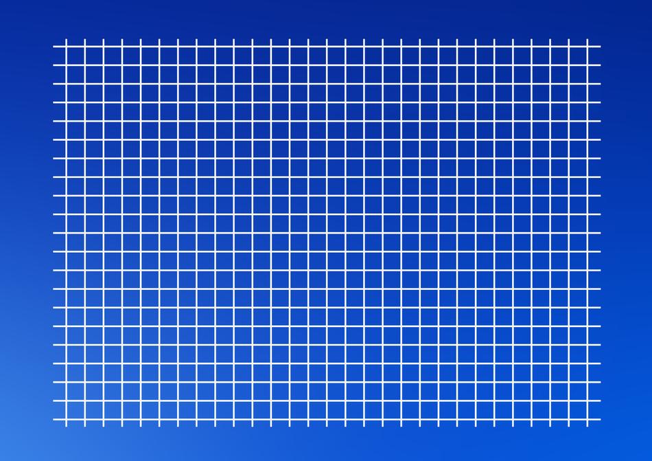 white mesh on blue background