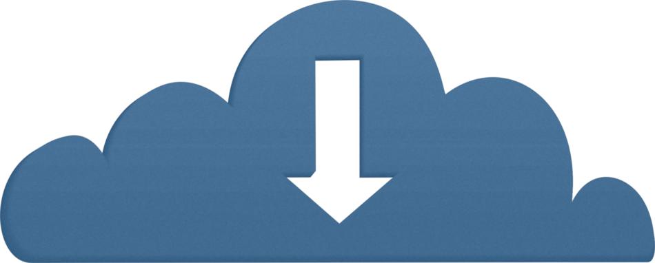 clipart of cloud blue transfer arrow