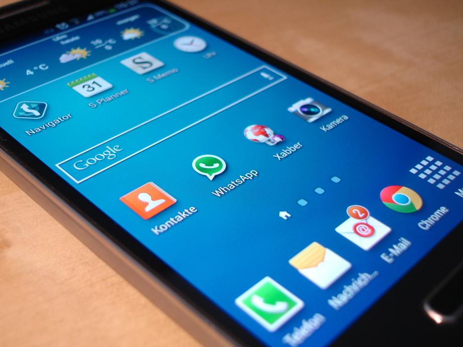 applications icons on screen of Smartphone