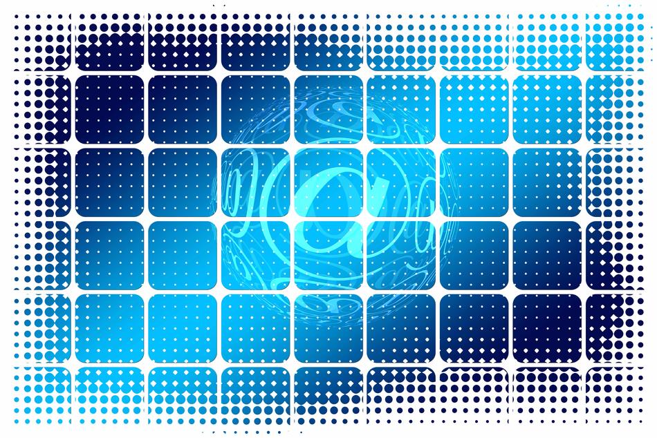cell on email symbol background with blue background