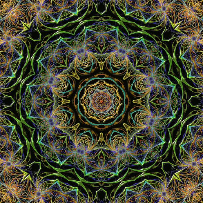kaleidoscope fractal tile background