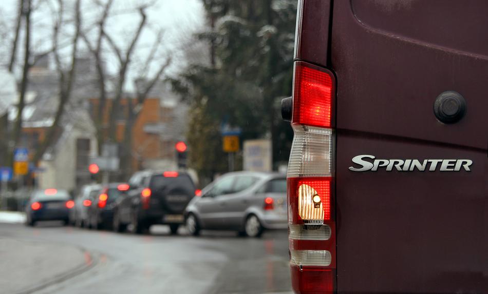 traffic jam, rear headlight ford sprinter