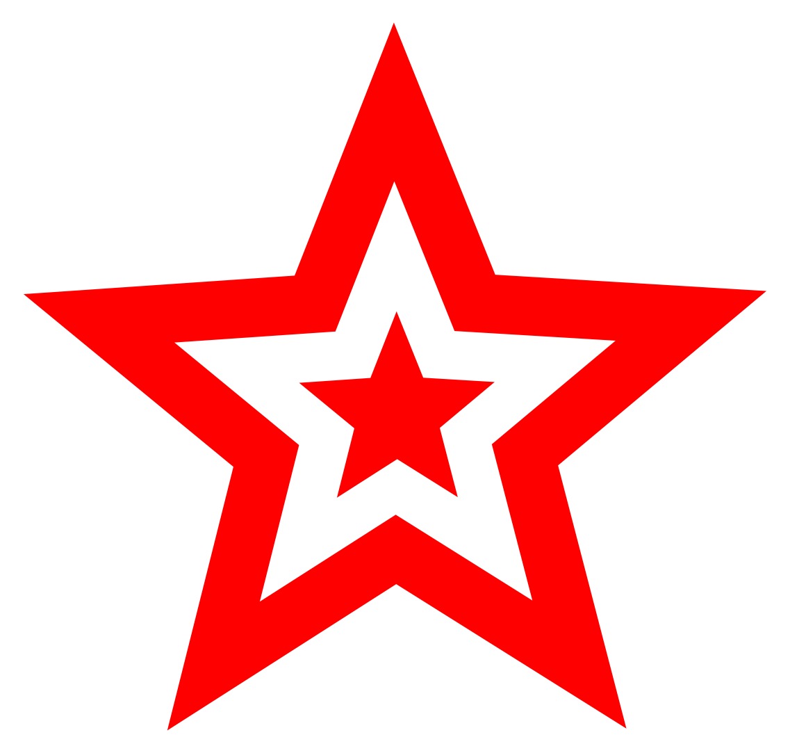 Red star on white free image download