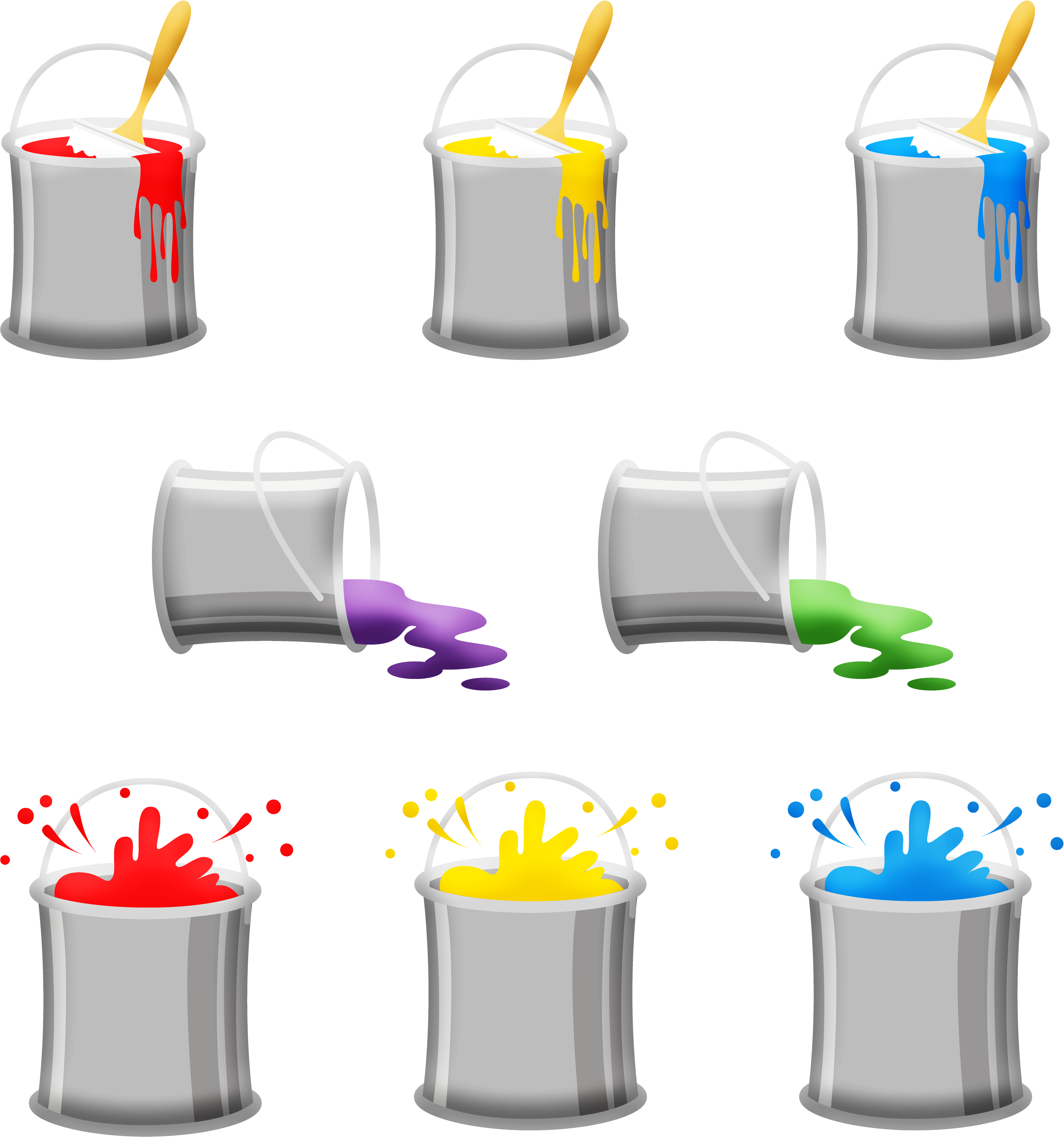 Painted paint cans free image download