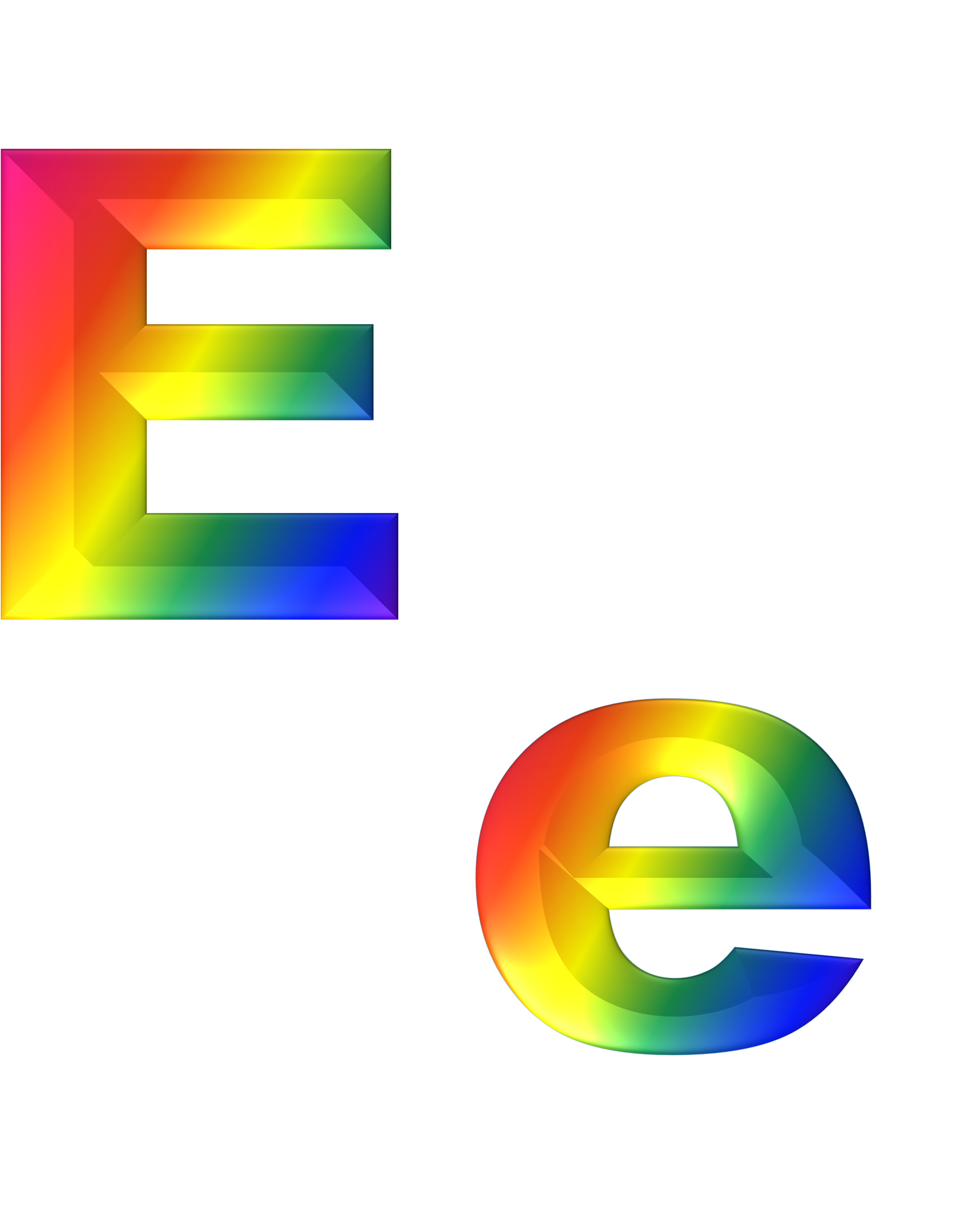 Letter e 3d abc drawing free image download