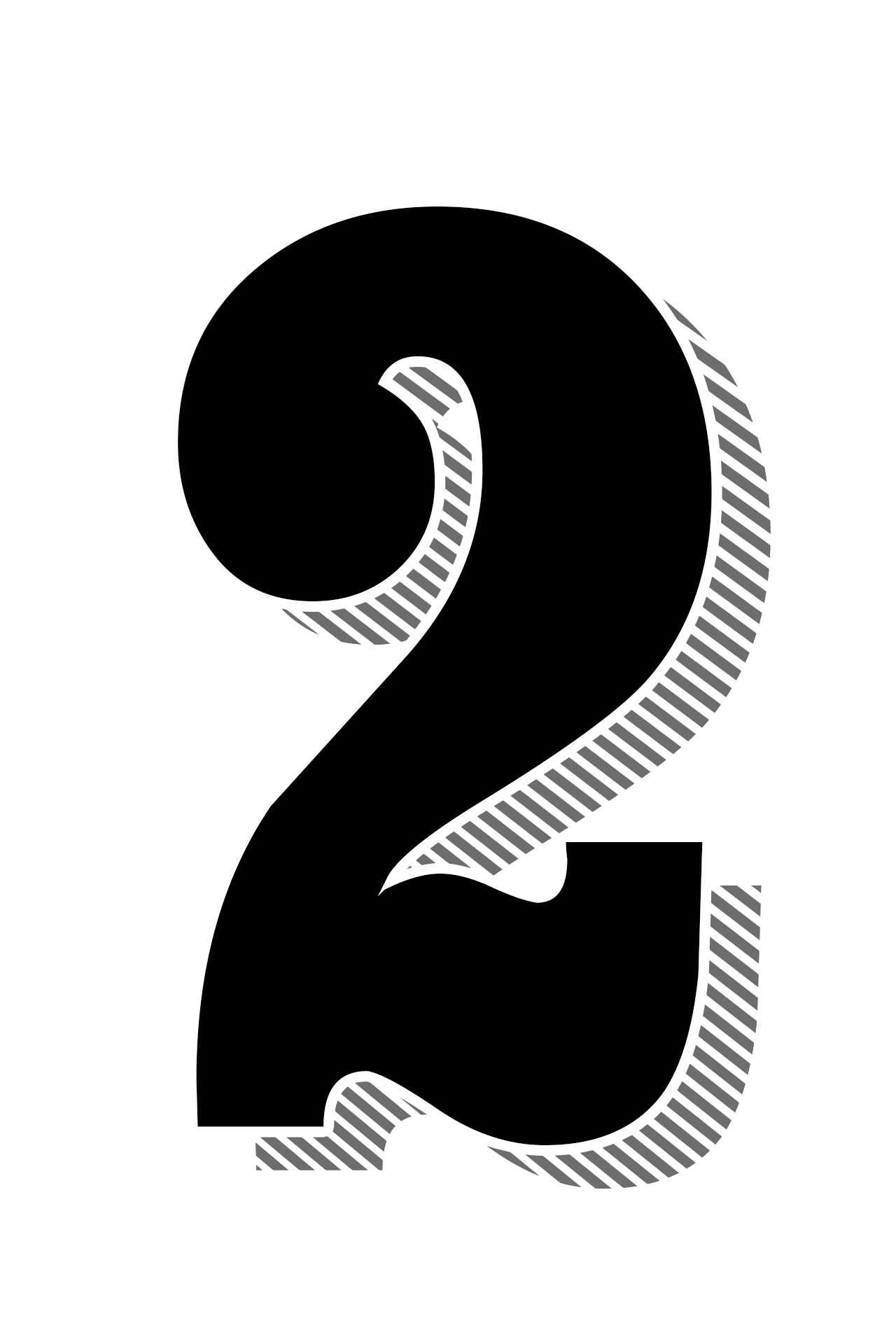 Numbers two 2 drawing free image download
