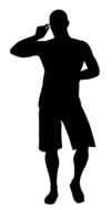 casual leisure male silhouette