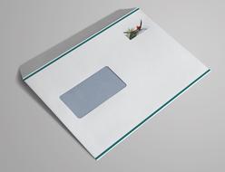 Model of the window envelope, on the grey surface, clipart