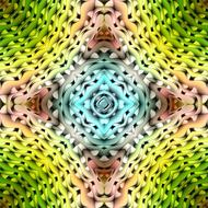 Colorful, bright kaleidoscope texture with the patterns, clipart