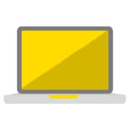 laptop icon with yellow screen