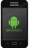 android on the smartphone screen