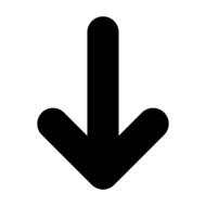 black arrow points down