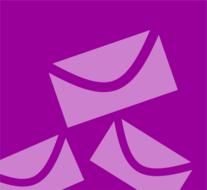 purple message email icons