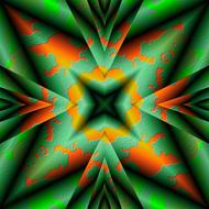 Colorful kaleidoscope texture with the bright patterns, clipart