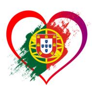 portugal nation flag heart