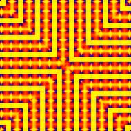 fancy of a geometric colorful design