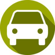 car symbol on green button