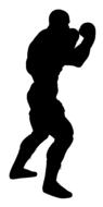 silhouette man muscles clipart