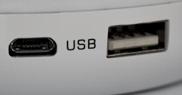 Usb port on pc outlet panel