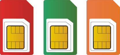 colorful sim cards