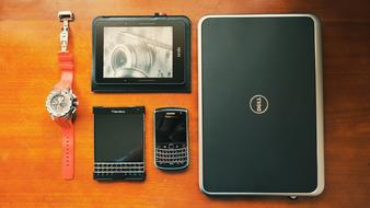 Dell Laptop and Blackberry Cell phones