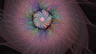 fractal art digital flower