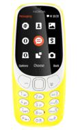 yellow nokia 3310 on a white background