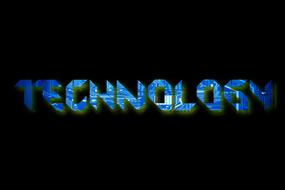 technology on black screen