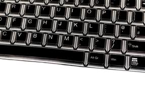 black computer keyboard as an illustration