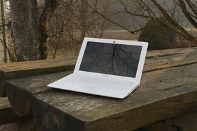 Laptop Notebook Work at wooden table