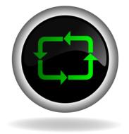 button with circular arrows on transparent background