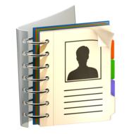 address book as 3d model