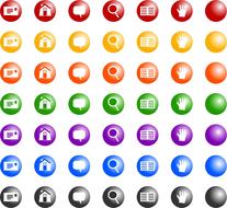 icons shapes symbols set