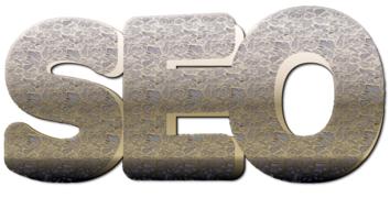 3d, patterned "SEO" sign, at white background, clipart