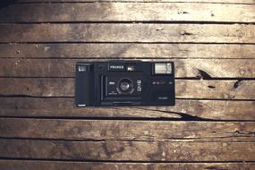 Vintage Camera on Wood