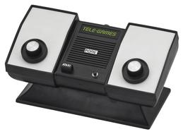 Model of the "Atari" video game console, at white background, clipart