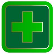 medical help internet button symbol