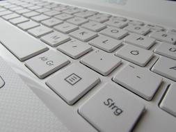 white Keys Keyboard Laptop