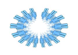 Blue figures of the people, at white background, clipart