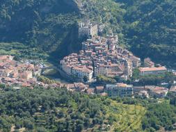 picturesque old town in green valley, italy, Dolceacqua Village