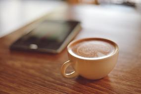 Coffee Latte and phone